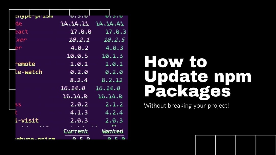 4 safe steps to update npm packages cheat sheet josip miskovic