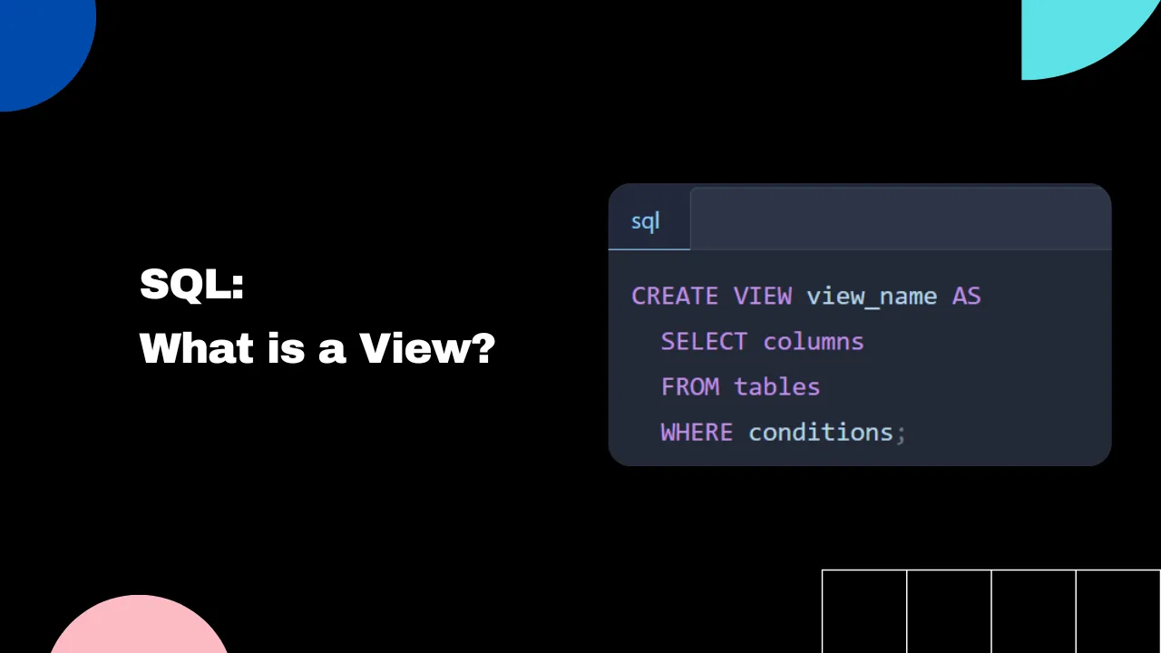 A thumbnail showing sql view.