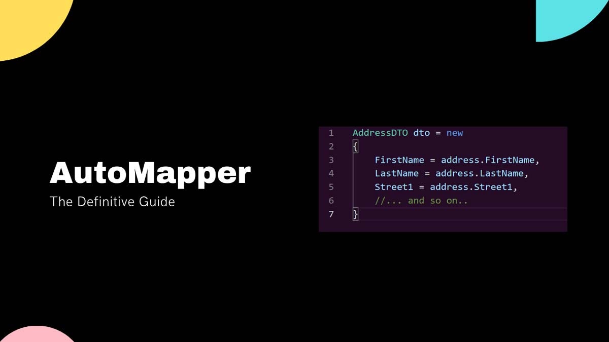 A thumbnail showing C# code. Everything you need to know about C# AutoMapper.
