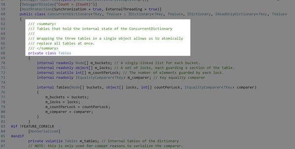 ConcurrentDictionary class implementation in .NET