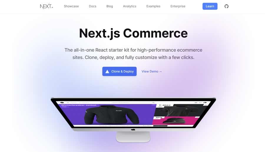Screenshot of Next.js Commerce website.