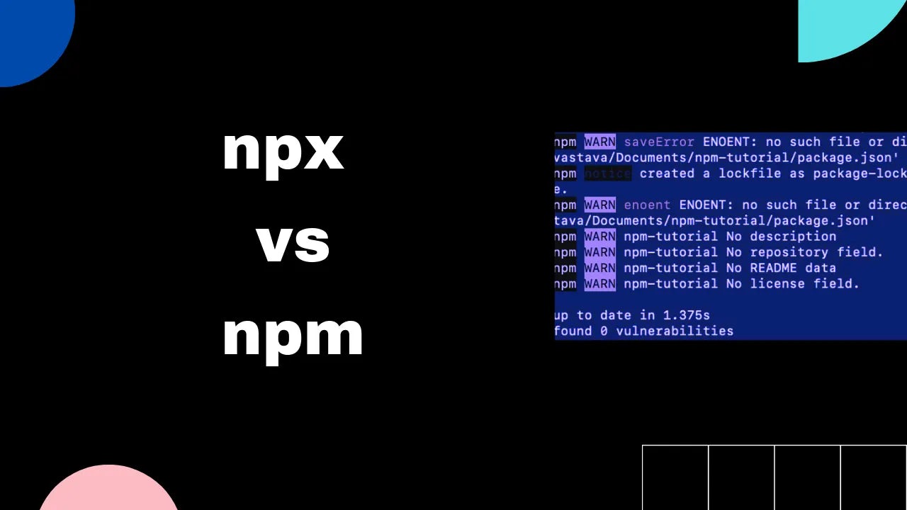 A thumbnail showing npx vs npm