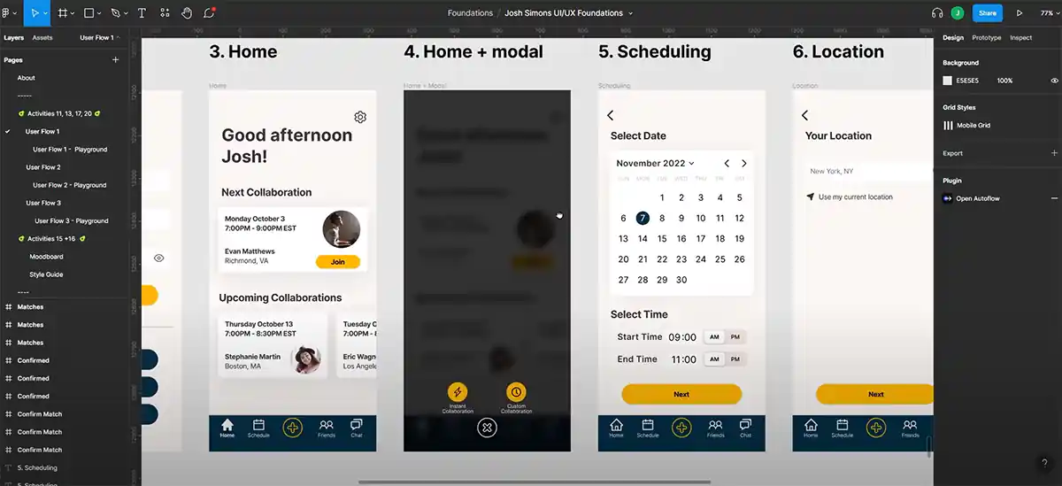 Mobile app UI