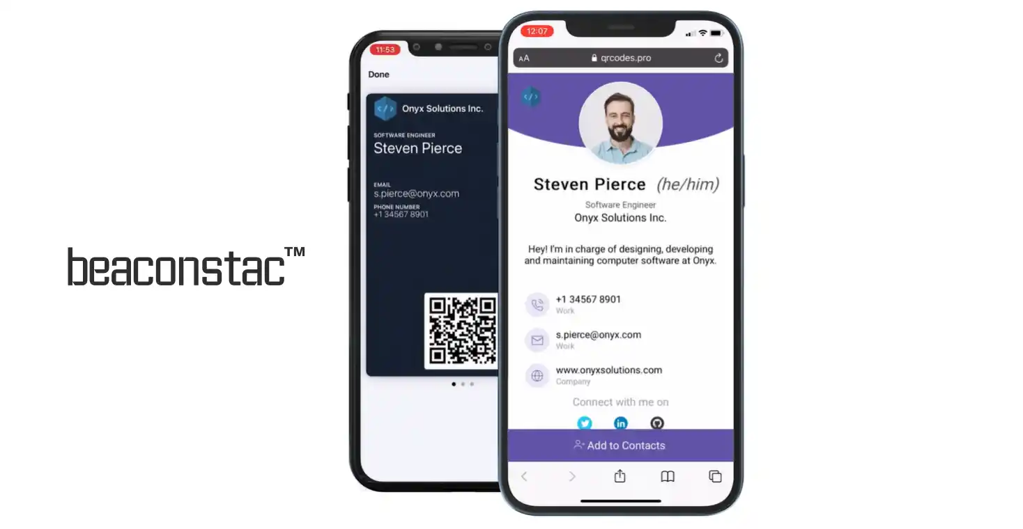 Beaconstac business card example