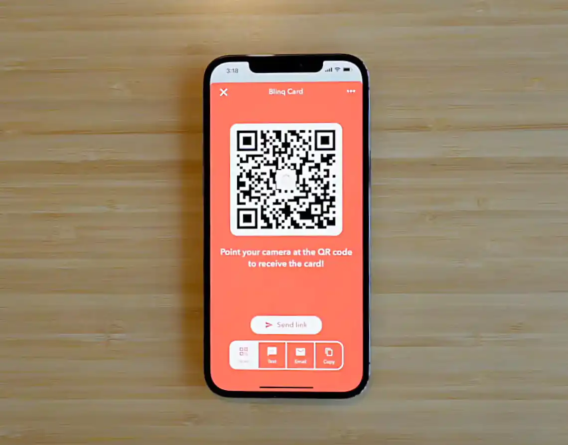 Blinq QR business card