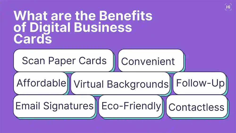Benefits of HiHello digital business card