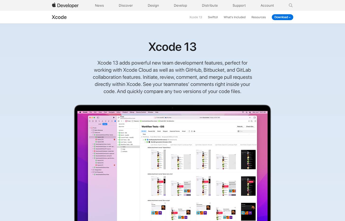 Screenshot of Xcode.