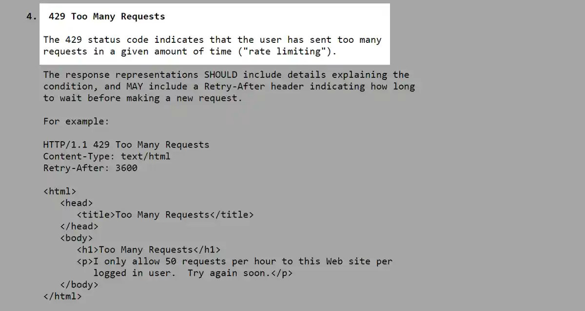 Rate Limiting rfc6585