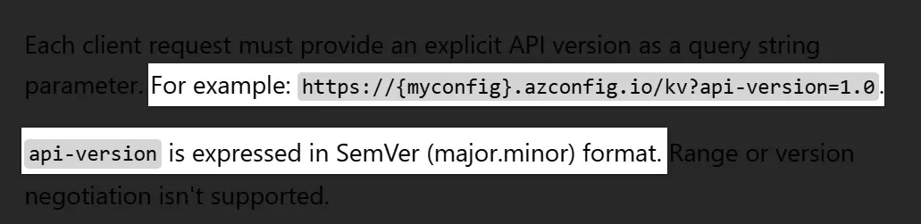 Query Parameters API versioning example