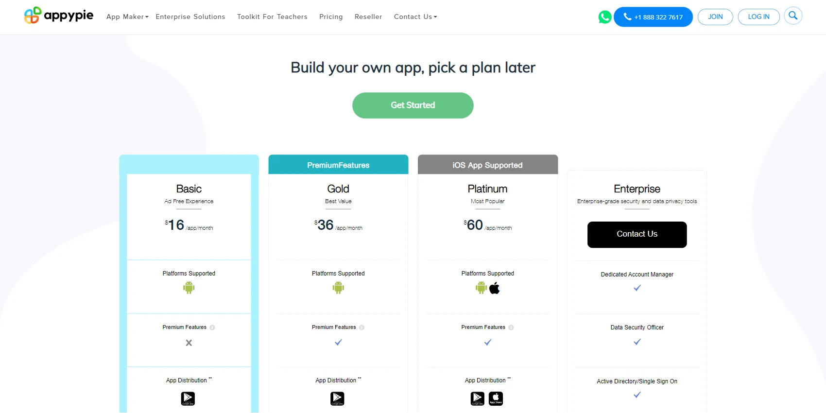 Appy Pie Pricing