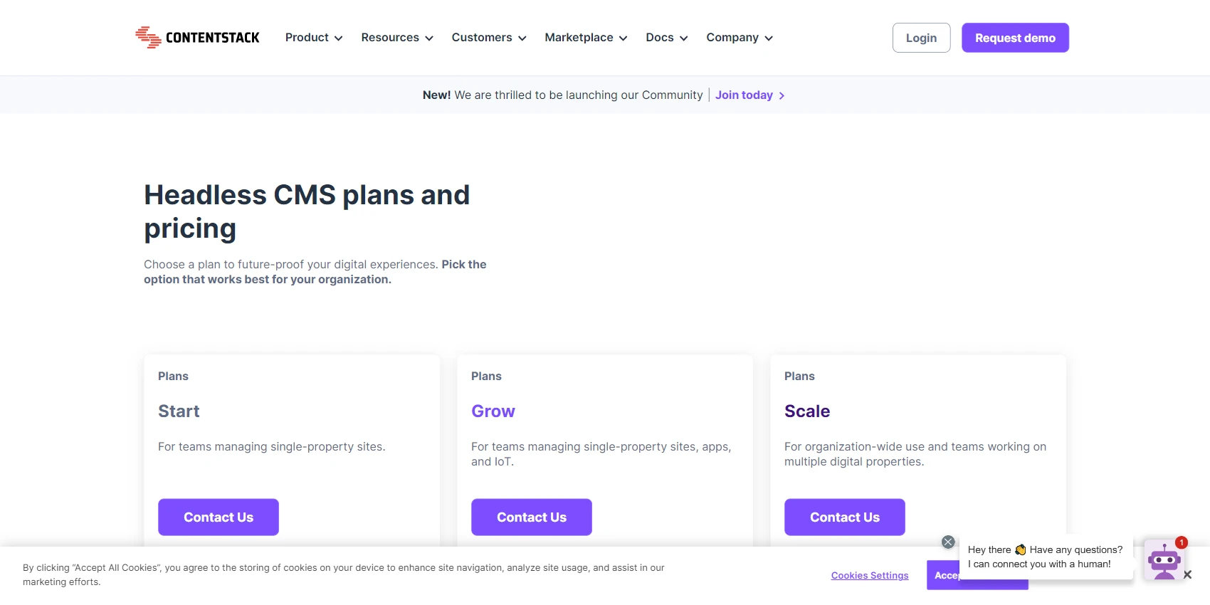 Contentstack Pricing